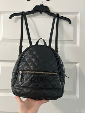 elliana quilted mini backpack Eli Nylon a padded tablet compartment BEBE Black Faux Leather Quilted